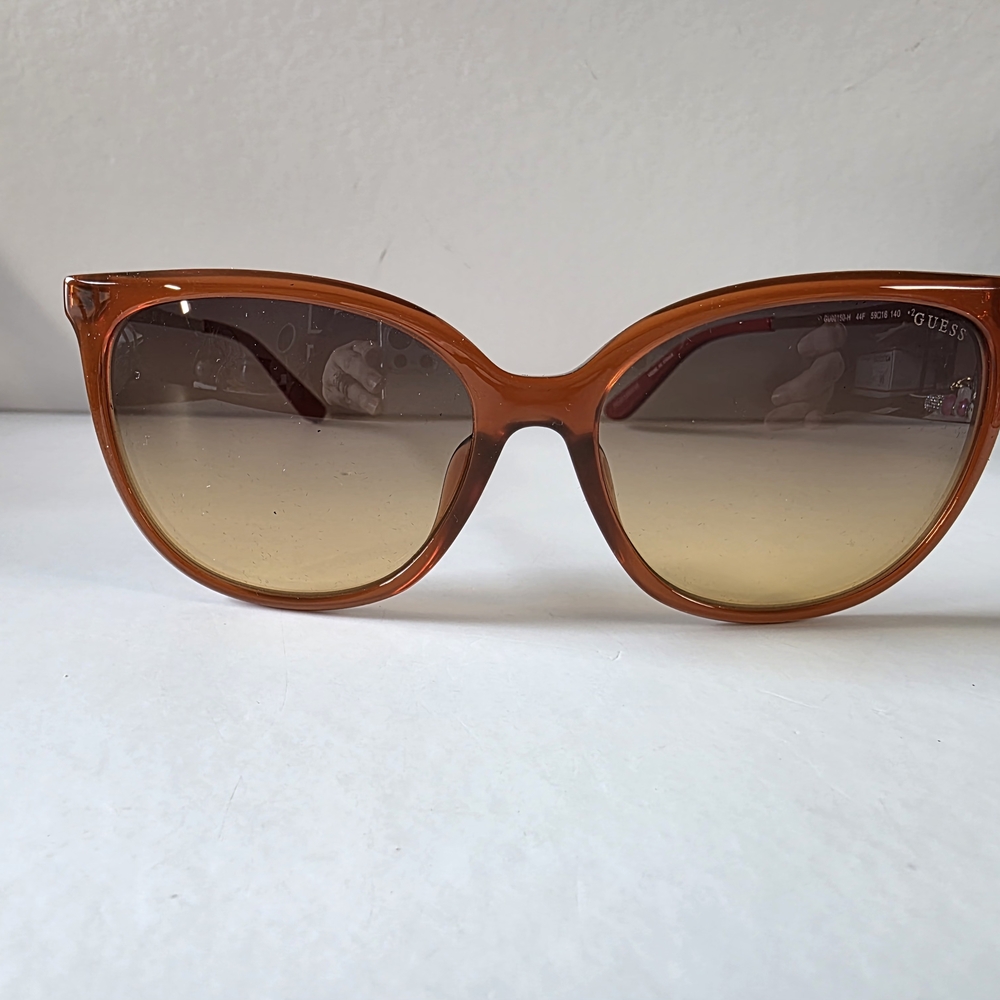 GUESS Orange Cat Eye Sunglasses - Picture 2 of 5